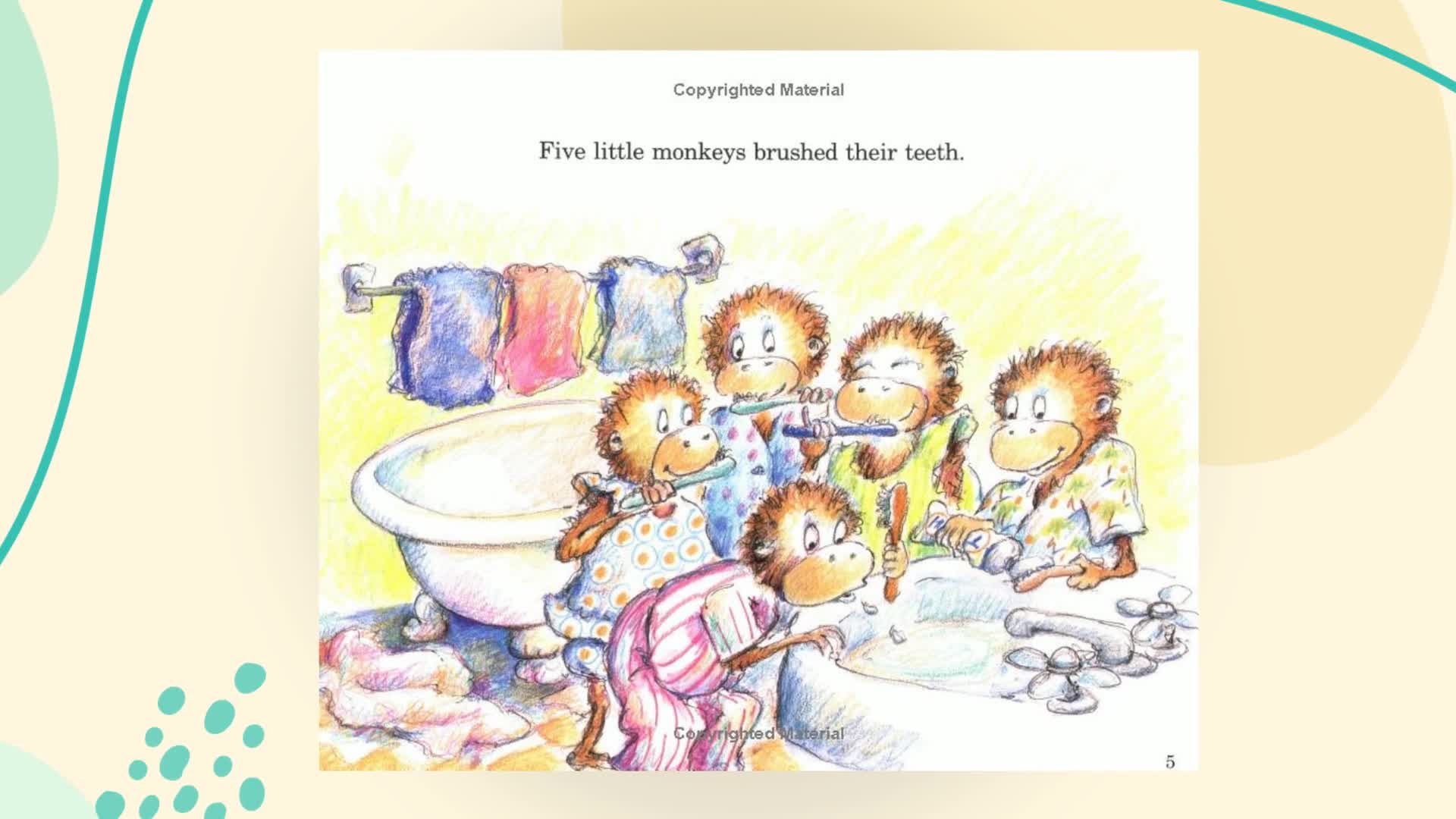 Five Little Monkeys Jumping on the Bed Board Book (Five Little